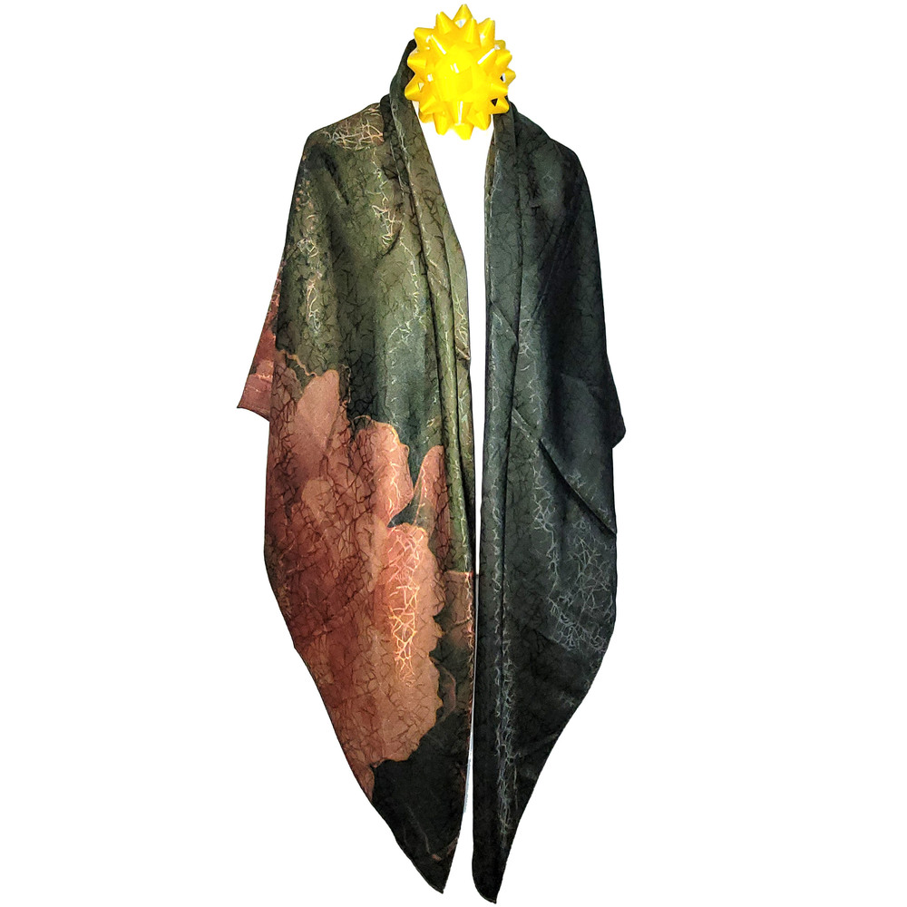 NWT Double Sided Silk Scarf 52"x52" Large Square Shawl Wrap XiangYunSha 3642 - Picture 10 of 10